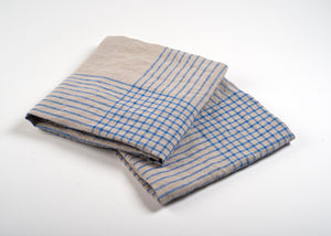 100% Linen Dish Towels Blue