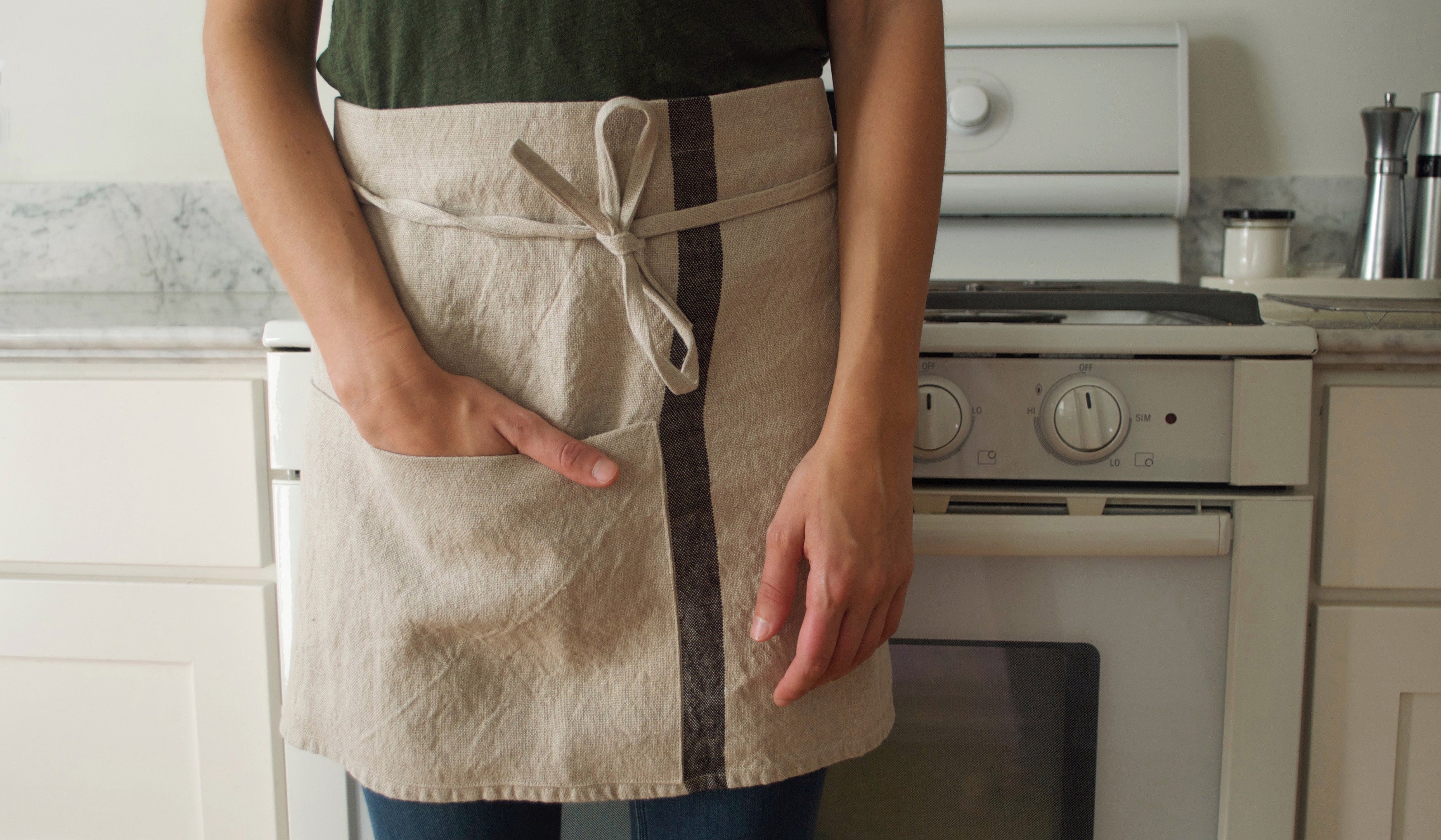 Linen Apron and Kitchen Towels 