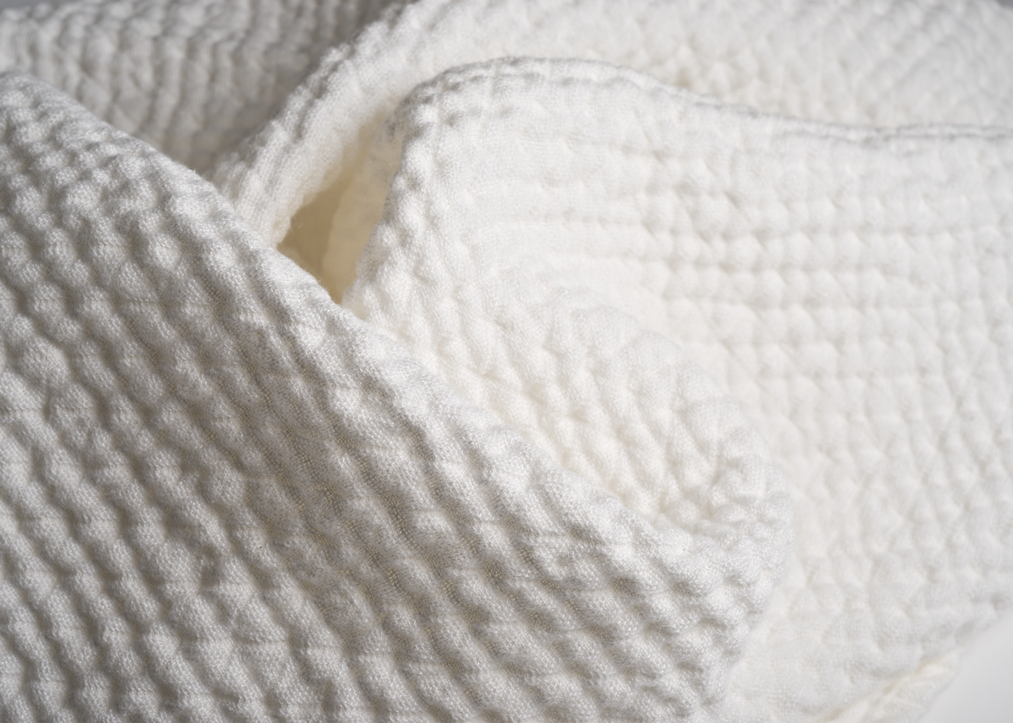 diamond weave linen washcloth