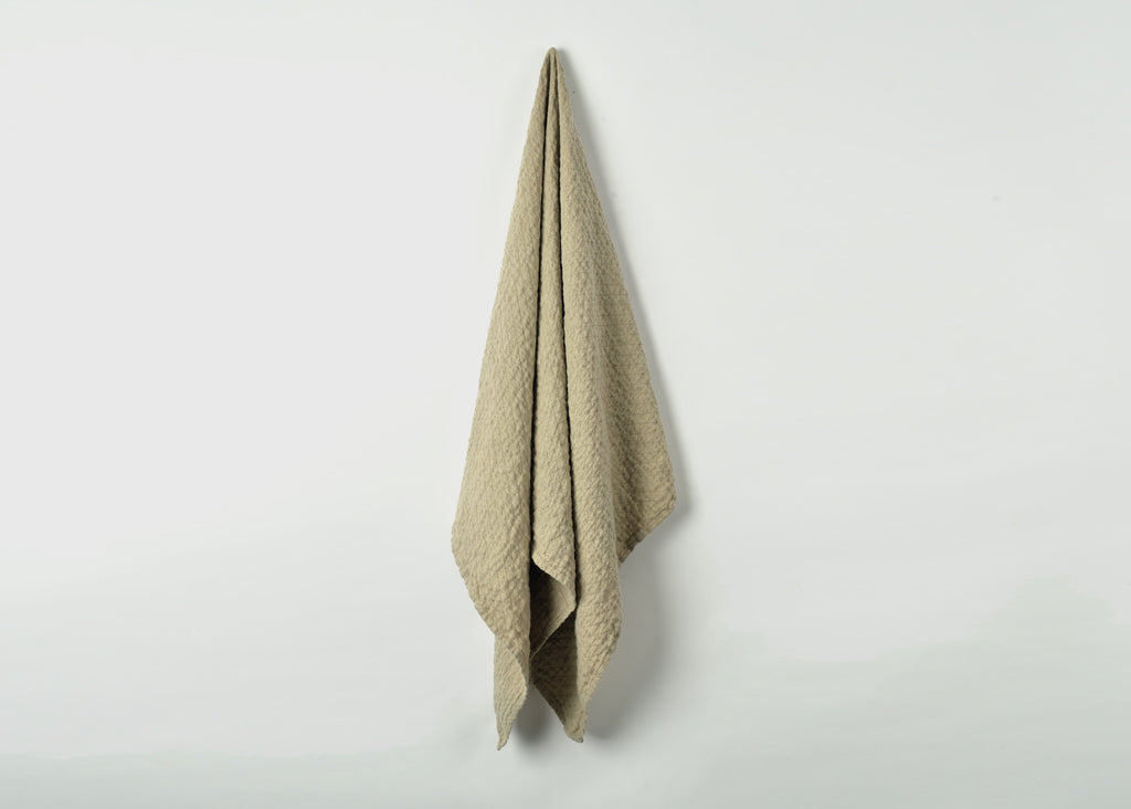 Quick Dry Linen Bath Towels Diamond Weave Bath Towel