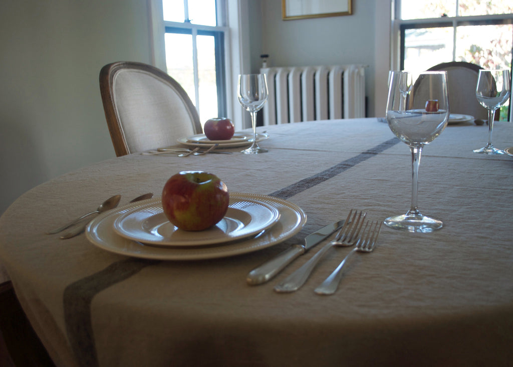 heavy weight 100% linen tablecloths