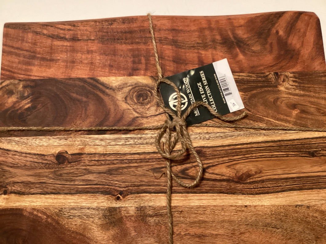 Double Live Edge Acacia 12 x 15 x .75