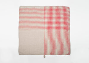 lightweight grid linen dish towel - gray