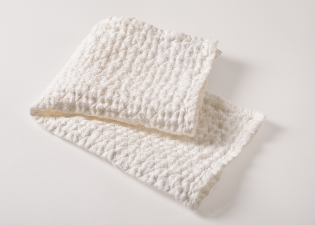 100% white linen hand towels